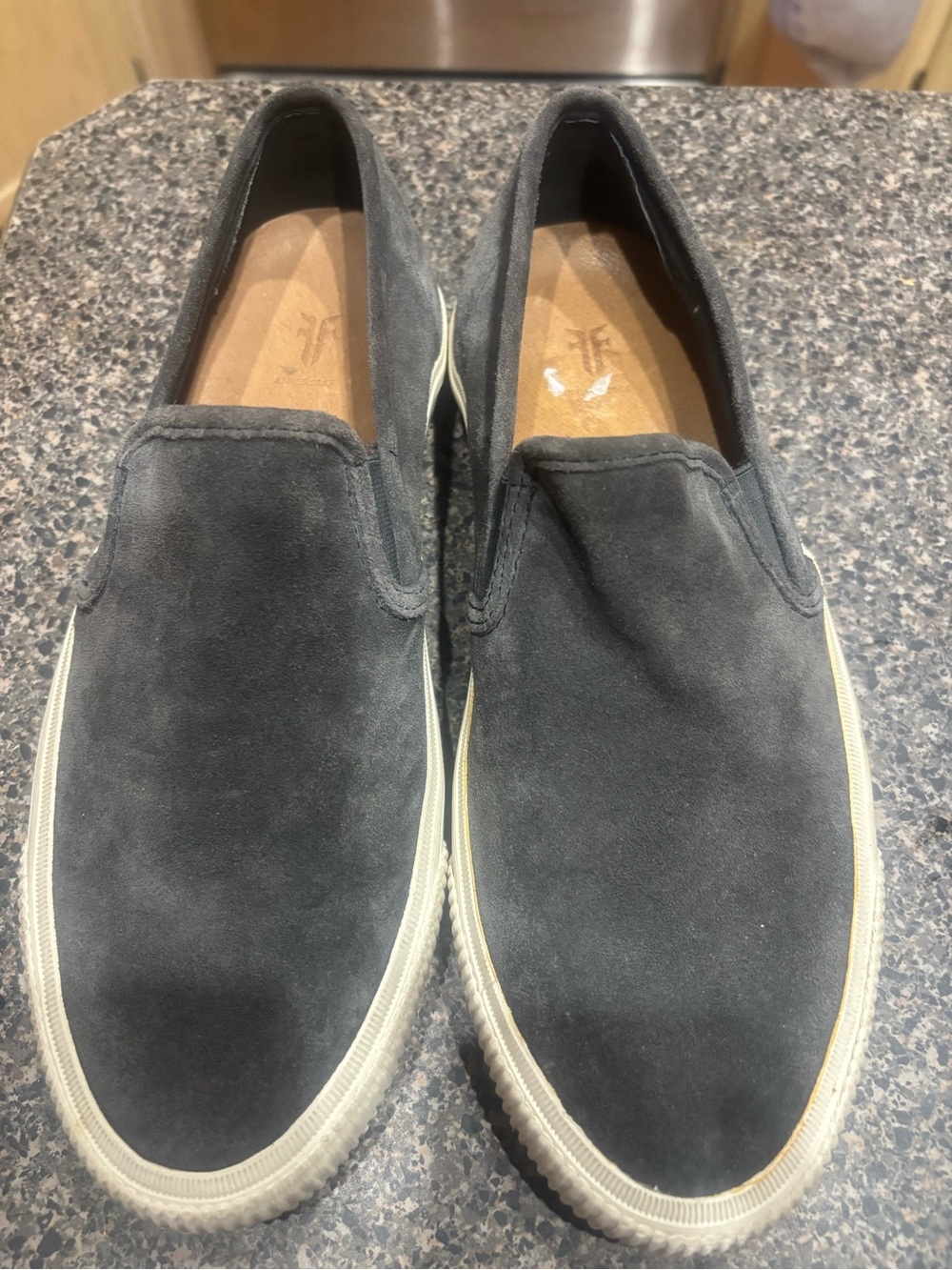 Frye Men's Slip-On Suede Loafers in Dark Gray